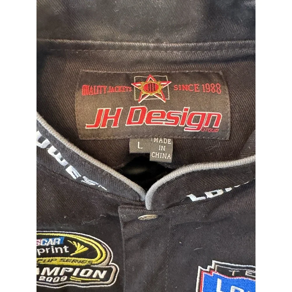 Jimmie Johnson #48 4-Time NASCAR Champion JH Design Jacket L Excellent Condition